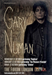 Gary Numan Poster 2015 London